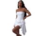 Elegant Sleeveless Strapless Dress For Women - Summer Slim Fit Fashion Dress - Polyester Casual & Office Wear_ecoleips.com