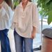 Women's Urban Casual Loose Button Down Shirt Simple Solid Color Cotton Linen Blend Spring/Summer Top_ecoleips.com