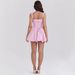 2025 Summer New American Style Women's Solid Color Elegant Backless Sexy Waist-Cinching Slim Off-Shoulder Dress_ecoleips.com