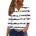 2026 Best-Selling T-Shirt V-Neck Three-Button Printed Short-Sleeve European And American Women's Top From Source_ecoleips.com