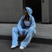 2026 European And American Foreign Trade Casual Autumn Women's Solid Color Sleeve Cardigan Hooded Top Sports Long Pants_ecoleips.com
