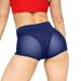2025s Plus Size Hot Pants Sexy High Waist Mesh Patchwork Tight Elastic Yoga Sports Shorts_ecoleips.com
