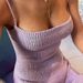 Voya European American Foreign Trade Women's Summer Backless Beach Dress, Sexy Hot Girl Knitted Strap Dress For_ecoleips.com