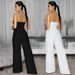 Women's Sexy Strapless Backless Jumpsuit C7628 Fashion Casual Wide Leg_ecoleips.com