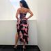 2025 New European And American Cross-Border Pure Desire Floral Print High-Slit Backless Sexy Waist-Cinching Strapless_ecoleips.com
