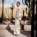 Women's clothing fashion linen print loose casual macaron long-sleeved suit_ecoleips.com