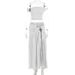 2025 European American Summer Hot-Selling New Women's Sexy One-Shoulder Crop Top With Slit And Ruched Skirt Set_ecoleips.com