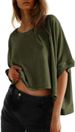 Summer Casual Women's Oversized Batwing Sleeve T-Shirt Knot Short Sleeve Top For Women_ecoleips.com
