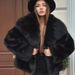 Luxury Faux Fox Fur Jacket Women’s Winter Coat – Soft & Plush, Streetwear Chic, Pockets, Oversized Fit, Eco-Friendly Faux Fur (Cream White)_ecoleips.com