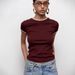 Women's Clothing New Round Neck Contrast Color Short Short Sleeve T Shirt Female Summer Commuting All Match Slim Fit Shoulder Top Female_ecoleips.com
