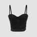 Luqiuguo Women's Inner Black Pearl Camisole Vest Outer Wear Beautiful Back Sexy Tube Top DB992_ecoleips.com