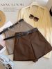 A-shaped Wide-leg Culottes Women's 2026 Spring And Summer New High-waisted Loose Straight Fashion Versatile And Thin Casual Shorts_ecoleips.com