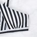 Women's Clothing Striped Halter Neck Sexy Swimsuit Women's Beach Bikini Hot Spring Swimsuit Top_ecoleips.com