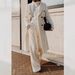 2024 Autumn Winter New Foreign Trade Women's Long Sleeve Turn-Down Collar Solid Color Double-Breasted Slim Coat_ecoleips.com