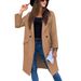 Cross-border 2024 Wish European And American New Autumn/Winter Solid Color Long-Sleeve Suit Collar Button Pocket_ecoleips.com