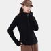 K Stand Collar Slim Fit Jacket For Women, Windproof Jacket With Inner Lining, Hoodie Top.Without Any Accessories_ecoleips.com