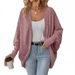 K New Women's Fashion Batwing Cardigan Loose Knitted Coat;_ecoleips.com