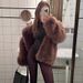 Women’s Leopard Print Faux Fur Coat – Long Lapel Winter Jacket, Imitation Fox Fur, S-XXXL_ecoleips.com