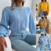 Aria Basics Aria Basics Ins Style Real Shot Autumn Winter European American Casual Braided Lantern Sleeve Waist-Cinching Knitted Sweater_ecoleips.com