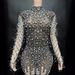 Women's Clothing Novans New Female Singer Car Model Dance Rhinestone Black Feather Long Dress Tail Dress Stage Performance Costume_ecoleips.com