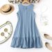 Women's Clothing Solid Color Sleeveless Casual Dress_ecoleips.com