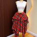 Summer High Waist Wrap Tie Plaid Midi Skirt - Asymmetrical A-Line Skirt For Women_ecoleips.com