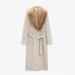 Luxury Faux-Fur Collar Wool Coat – Elegant Long Winter Overcoat With Detachable Fur Trim (S/M/L, Beige/Khaki For Timeless Sophistication)_ecoleips.com