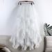 K Sweet Asymmetrical Mesh Skirt, New High-waisted Midi A-line Puffy Fairy Cake Skirt For Women._ecoleips.com