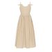 Cross-border Pure Cotton V-neck Camisole 2024 Spring New European And American Style Fashionable Sexy Backless Tie Dress_ecoleips.com