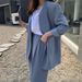 Women's Wide Leg Pant Suit Set Modern Oversized Blazer And Trousers Two Piece Outfit For Business Casual_ecoleips.com