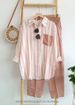 Women's Plus Size Women's Clothing Summer Slightly Fat MM Fashionable Loose Slim Comfortable Casual Striped Suit_ecoleips.com