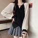 Light Luxury French-style Beaded V-neck Long-sleeve Shirt Women, Suitable For Spring And Autumn, Plus Size, With Raglan_ecoleips.com