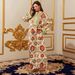 Women's Clothing Women's Dress One Size Fashion Long Dress Printed Lace V Neck Dress_ecoleips.com