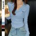 DiYun European And American Casual Simple Solid Color Long-Sleeve Vest T-Shirt Women's Clothing 2025_ecoleips.com