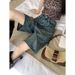 Women's Retro Washed Straight Leg Denim Shorts High Waisted Slimming Loose Fitting Distressed mid Length Capri Pants Summer Thin Wide Leg_ecoleips.com