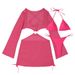 2025 New European And American Style Special Mesh Hollow Drawstring Strap Swimsuit Bikini Three-Piece Set For_ecoleips.com