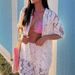 Women's Clothing Fashion Lapel Hollow Short Sleeved Top And Trousers Suit Elegant Crochet Knitted Casual Suit_ecoleips.com