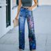 Women's Clothing Large Size Women's Casual Pants Thin Jeans _ecoleips.com