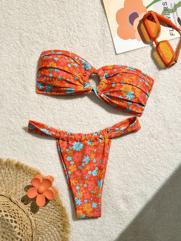 Women's Clothing Bikini Sexy Set Two Piece Summer Printed Women's Beach Swimsuit_ecoleips.com