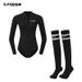 Aria Basics LAGCEN/3MM Neoprene Diving For Women, One-Piece Long-Sleeve Bikini Slim-Fit Swimsuit, Women's Surfing Suit_ecoleips.com