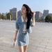 2025 New Women's Fashion Set High-End Spring Short Denim Jacket High-Waisted Skirt_ecoleips.com