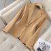 Women's Clothing 2026 Black Small Suit Jacket Female Spring And Autumn Temperament Fashion All Match Leisure Commuting Ladies Work Clothes_ecoleips.com