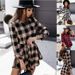 Cross-border Bestseller On , New European And American Autumn/winter Fashion Sexy Printed Shirt Dress For_ecoleips.com