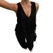Women's Casual V Neck Pullover Sleeveless Multi Color Set Pants New Clothing_ecoleips.com