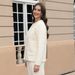 Women Classic Round Neck Gold Button Tweed Knit Cardigan Long Sleeve Pocket Short Jacket_ecoleips.com