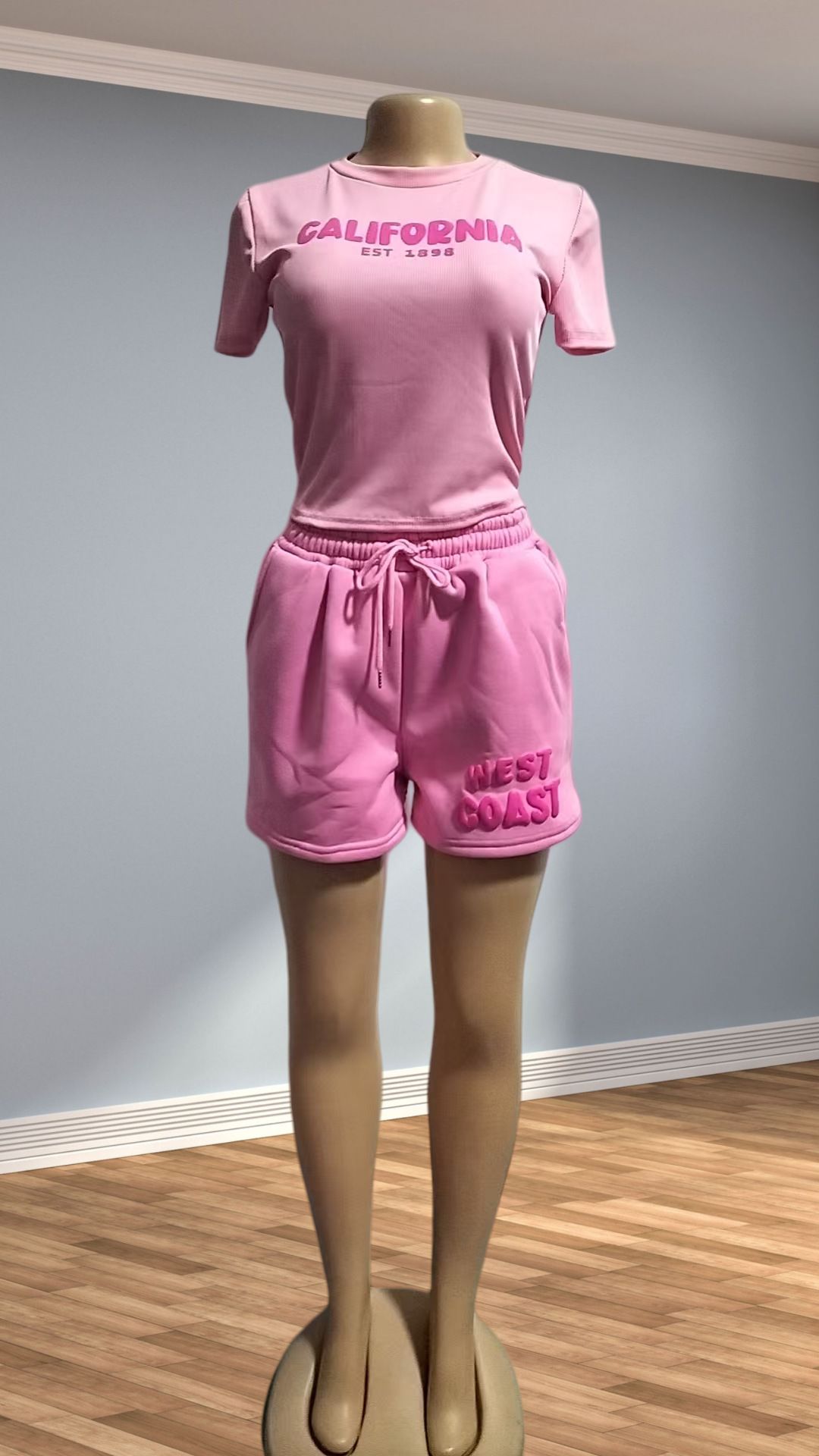 Women's Slim Fit Pant Set Short Sleeve Casual Fashion Letter Print European American Style Independent Website New Arrival Summer In Stock_ecoleips.com