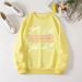 round-neck Sweatshirt For Women, Autumn And Winter Fashion, Age-reducing, Loose Fit, Fleece-lined, Plus_ecoleips.com