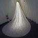 Shiny Dazzling Sequined Lace Veil for Bride Long Wedding Dress Trim Headdress_ecoleips.com
