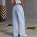 Cross-Border SHEIN Bowknot Embroidered Jeans For Women Sweet And Spicy Style High Waist Straight Loose Long Pants_ecoleips.com
