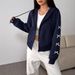 AD757 Korean-style Trendy Loose-fitting Versatile Cardigan, New Autumn And Winter Bow-tie Long-sleeve Hooded Knitted_ecoleips.com